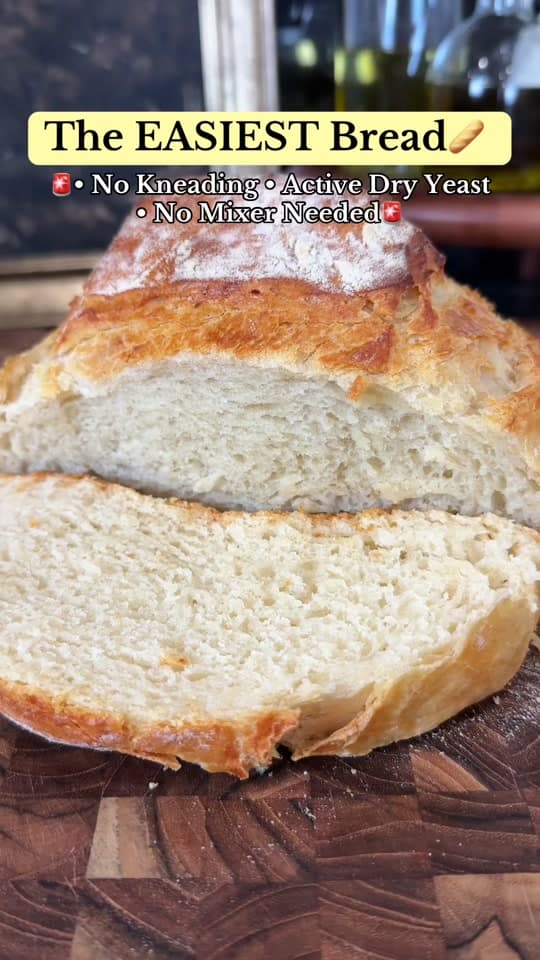 No-Knead Crusty Bread
